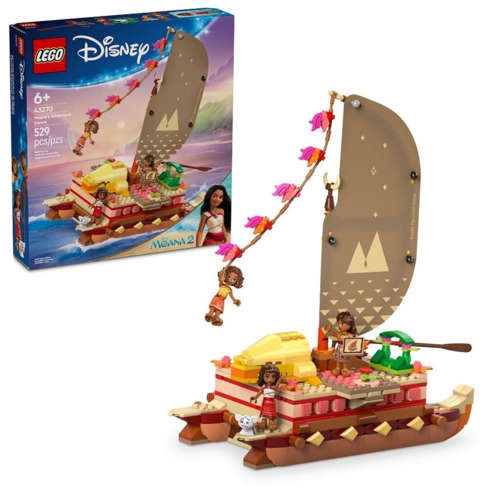 LEGO Disney Moana’s Adventure Canoe Fantasy Toy Boat Building Set 43270
